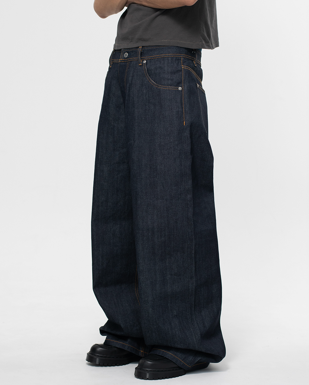 MENES Okayama Raw Selvedge Baggy Jeans - Indigo
